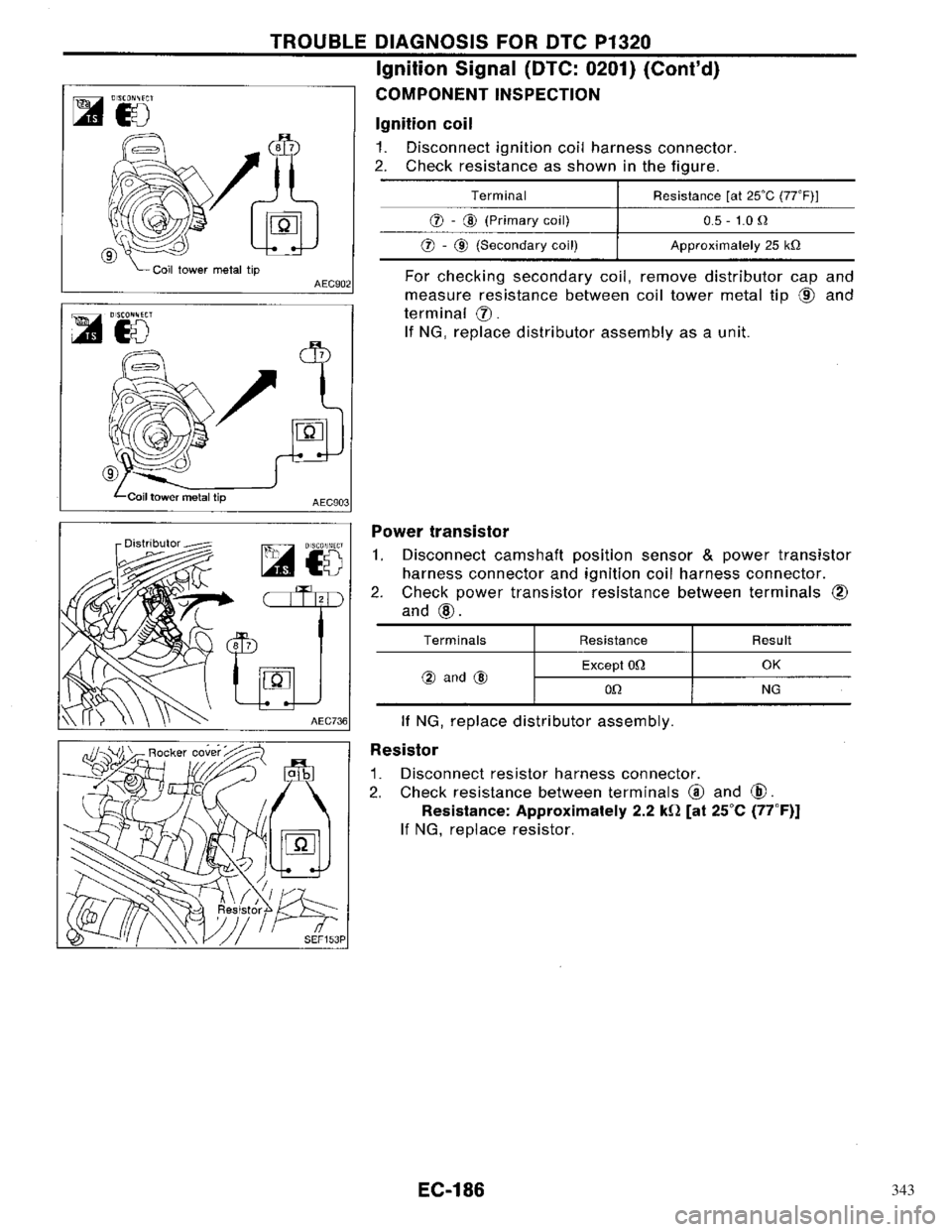 NISSAN PRIMERA 1996  Service Repair Manual 343 