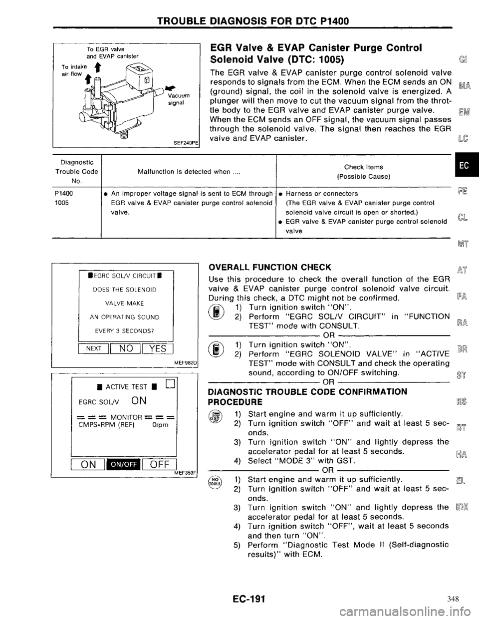 NISSAN PRIMERA 1996  Service Repair Manual 348 