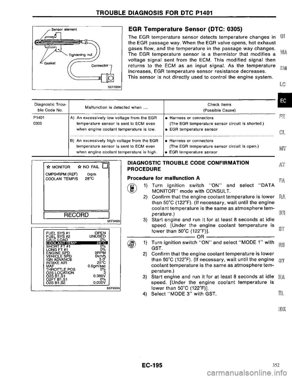 NISSAN PRIMERA 1996  Service Repair Manual 352 
