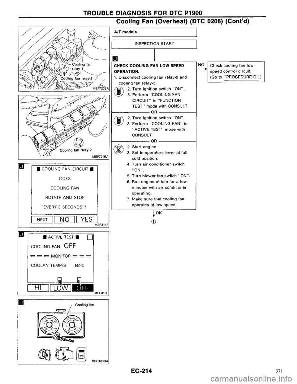 NISSAN PRIMERA 1996  Service Repair Manual 371 