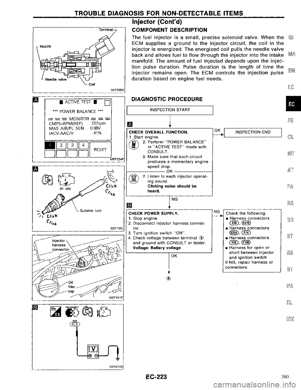 NISSAN PRIMERA 1996  Service Repair Manual 380 