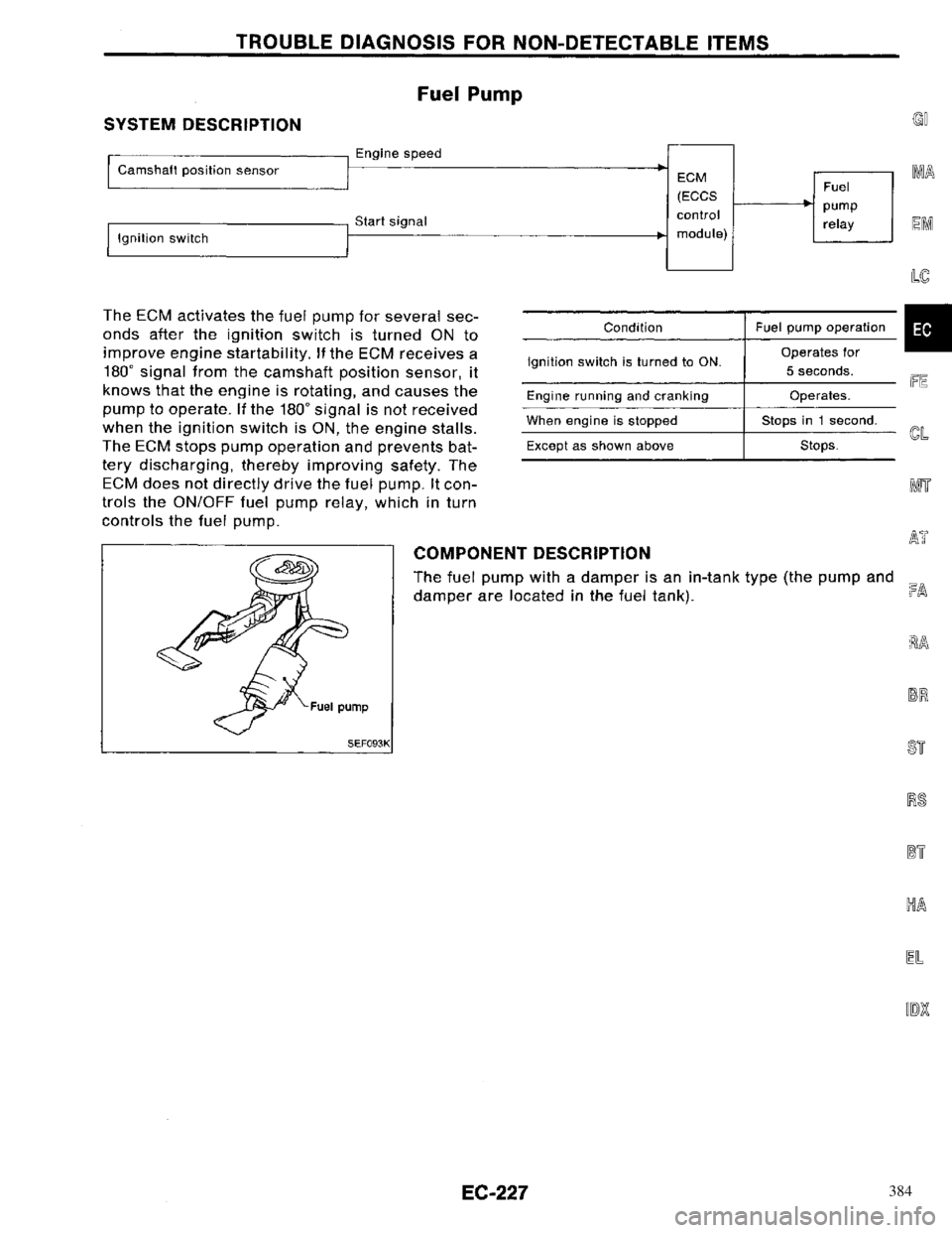 NISSAN PRIMERA 1996  Service Repair Manual 384 