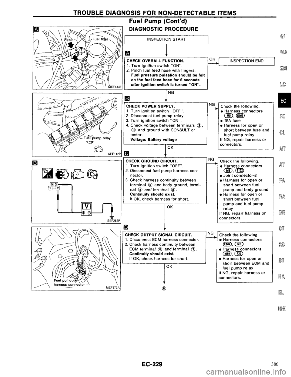 NISSAN PRIMERA 1996  Service Repair Manual 386 