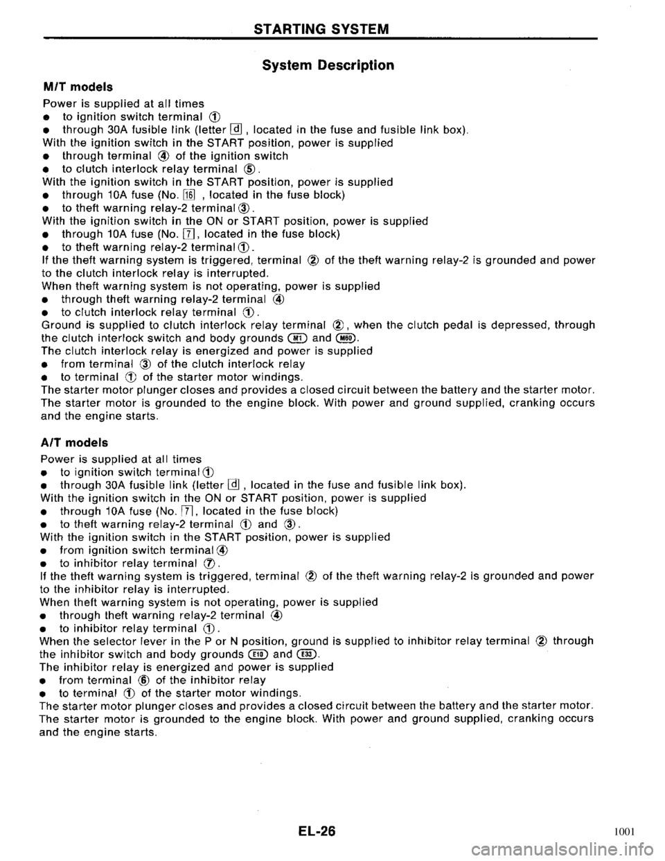 NISSAN PRIMERA 1996  Service Repair Manual 1001 