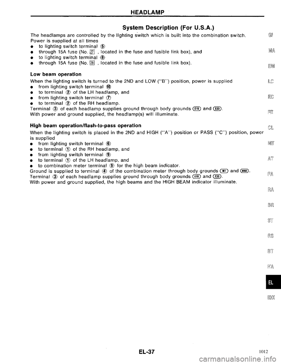 NISSAN PRIMERA 1996  Service Repair Manual 1012 