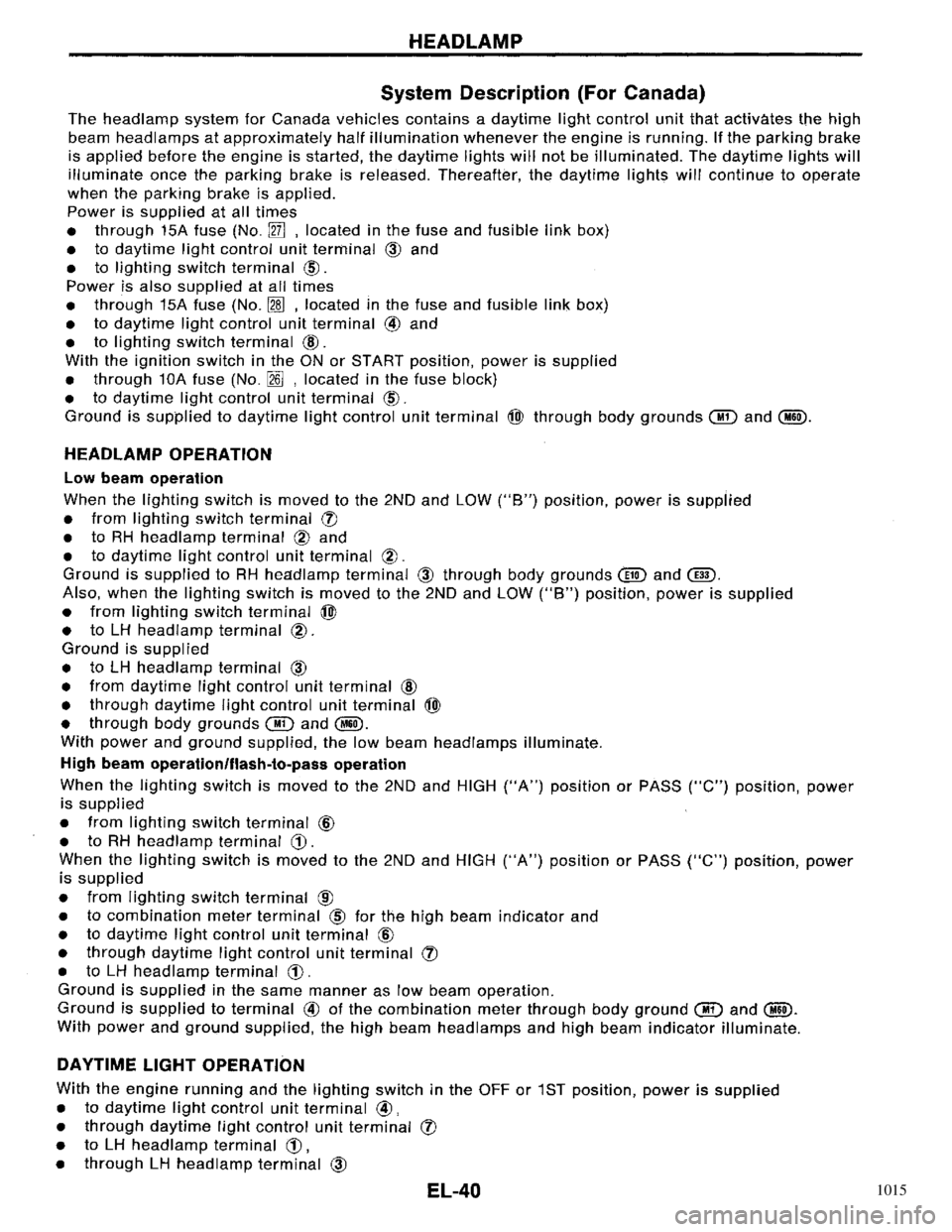 NISSAN PRIMERA 1996  Service Repair Manual 1015 