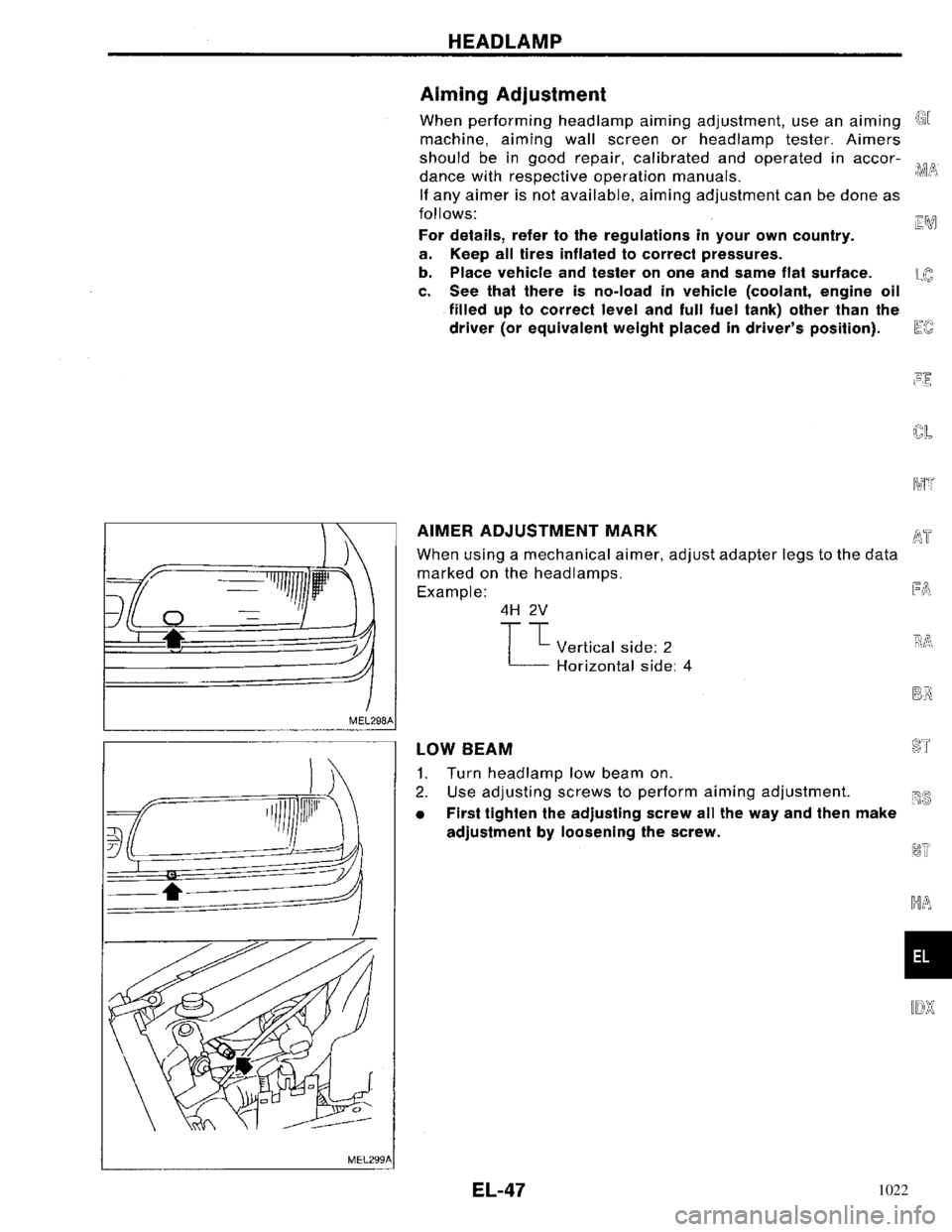 NISSAN PRIMERA 1996  Service Repair Manual 1022 