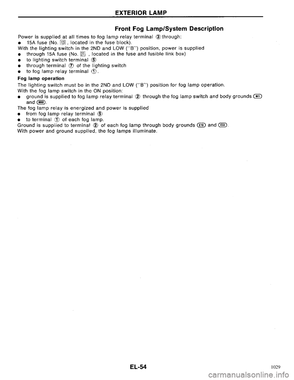 NISSAN PRIMERA 1996  Service Repair Manual 1029 