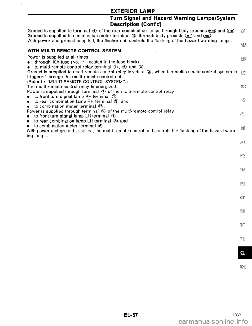 NISSAN PRIMERA 1996  Service Repair Manual 1032 