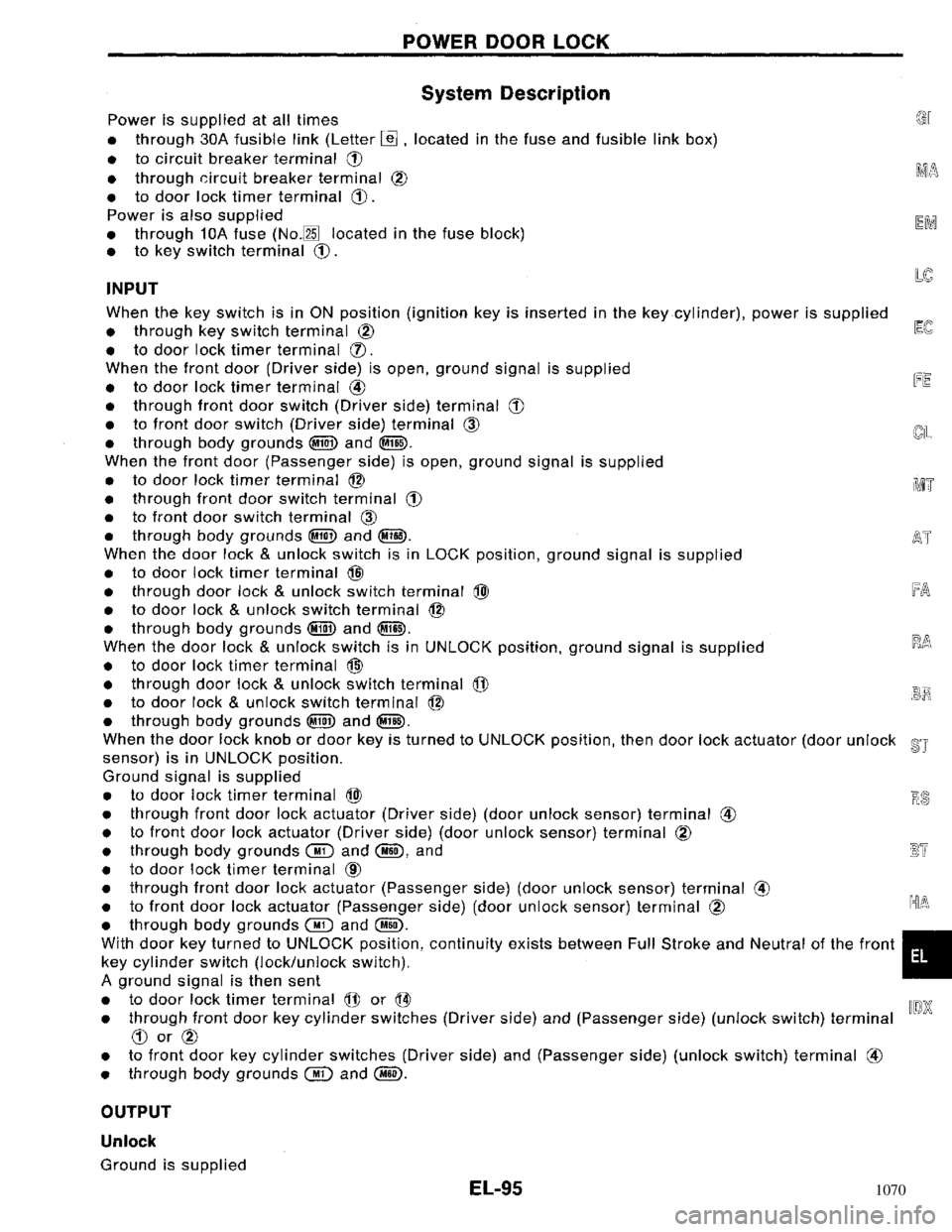 NISSAN PRIMERA 1996  Service Repair Manual 1070 