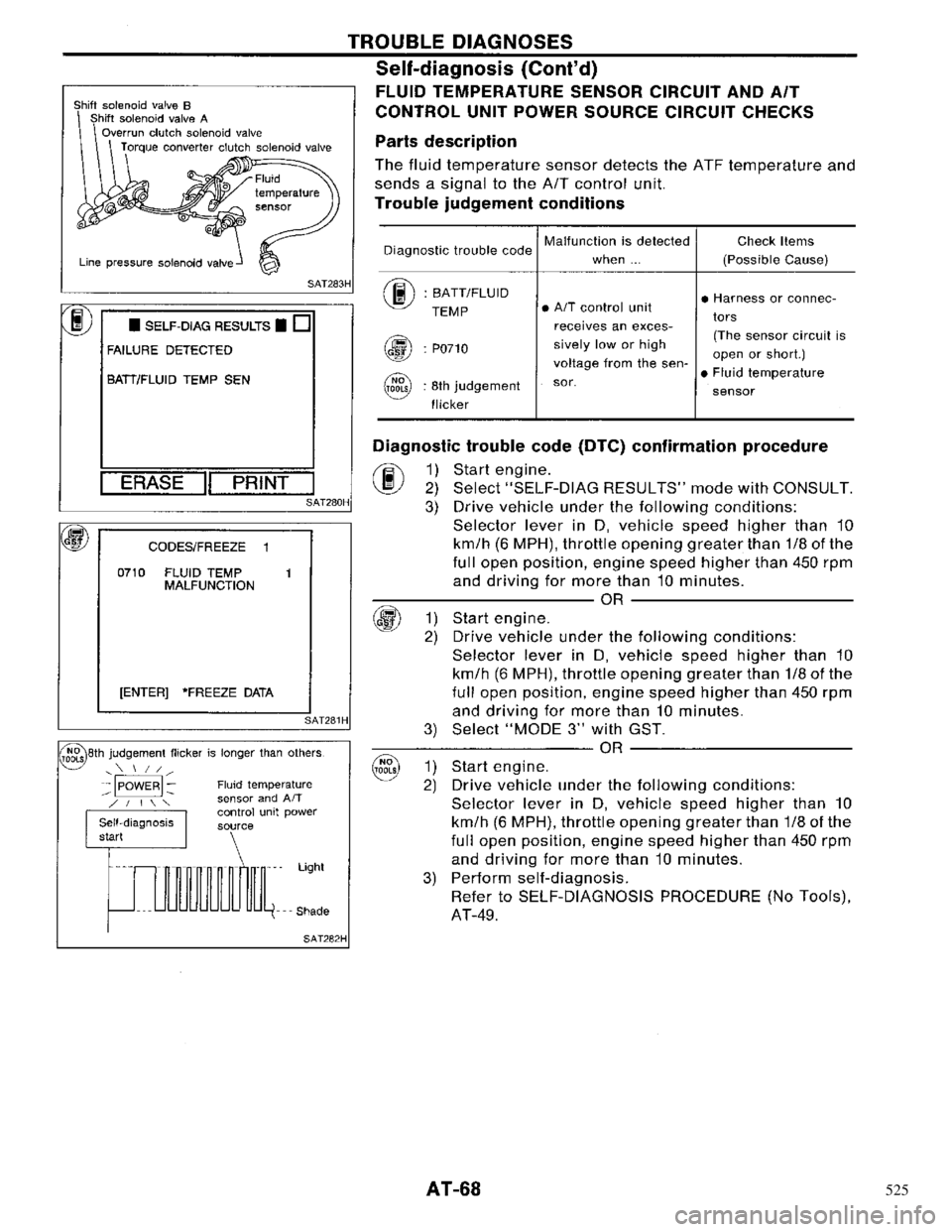 NISSAN PRIMERA 1996  Service Repair Manual 525 