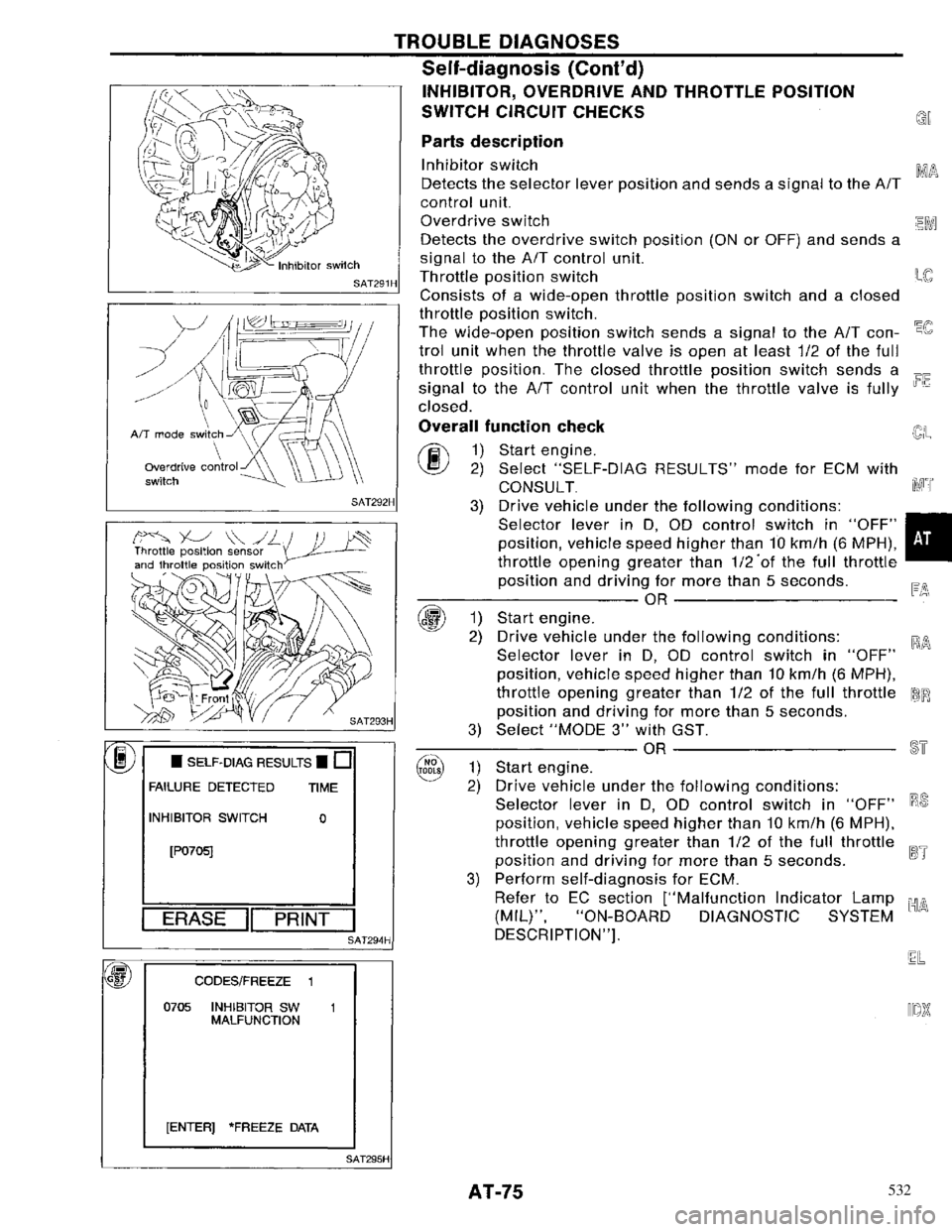 NISSAN PRIMERA 1996  Service Repair Manual 532 