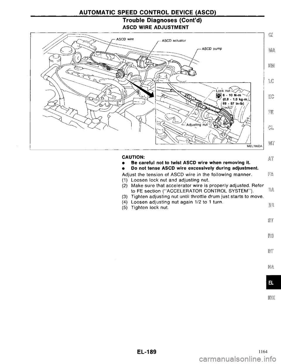 NISSAN PRIMERA 1996  Service Repair Manual 1164 