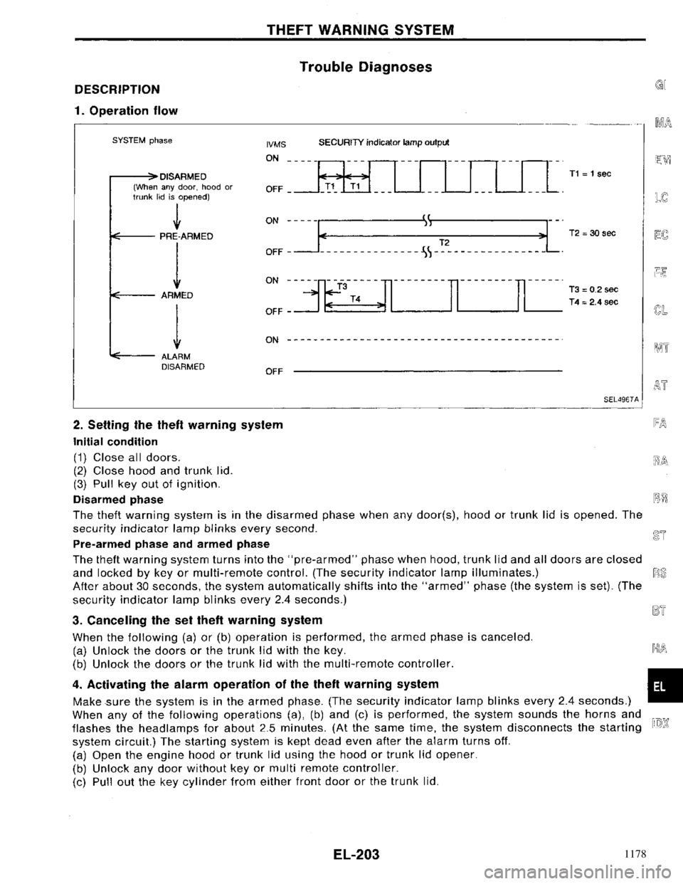NISSAN PRIMERA 1996  Service Repair Manual 1178 