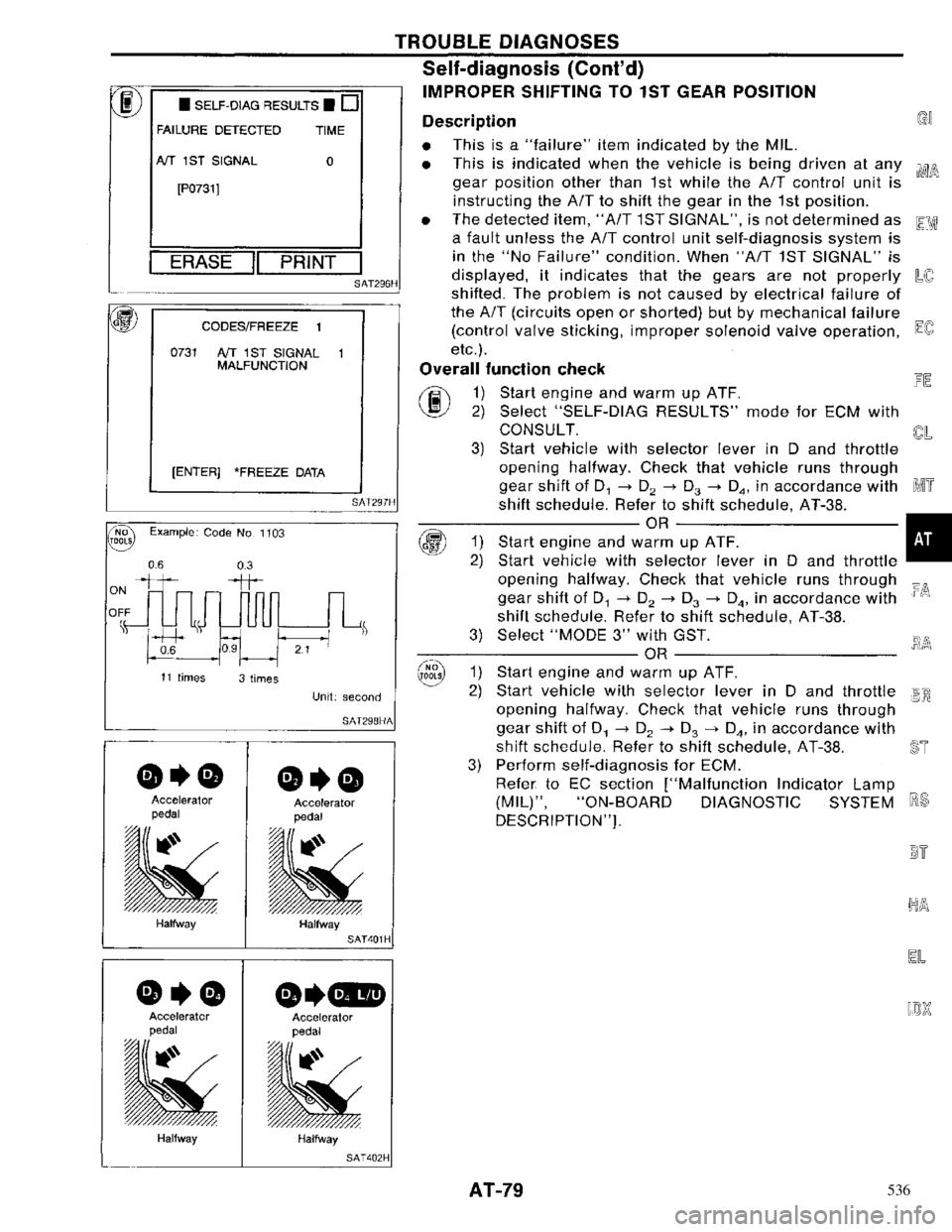 NISSAN PRIMERA 1996  Service Repair Manual 536 