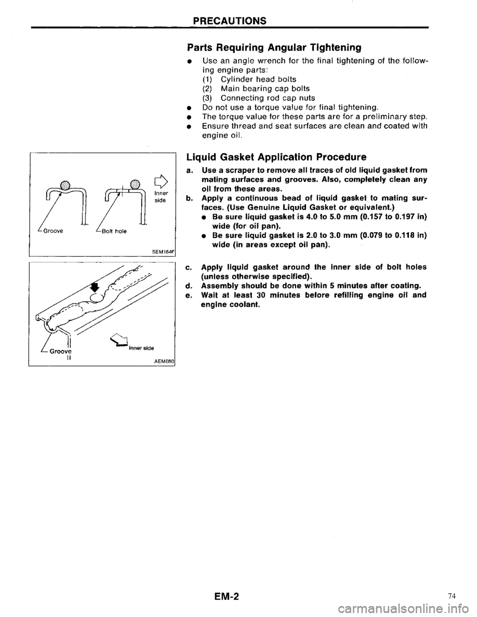 NISSAN PRIMERA 1996  Service Repair Manual 74 
