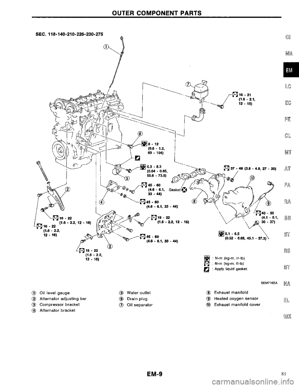 NISSAN PRIMERA 1996  Service Repair Manual 81 