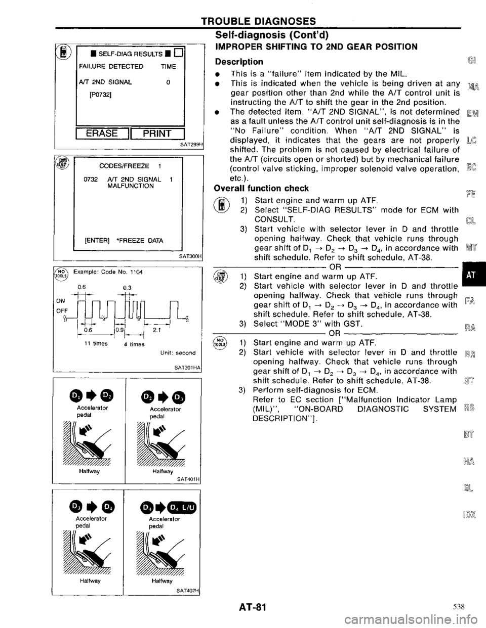 NISSAN PRIMERA 1996  Service Repair Manual 538 