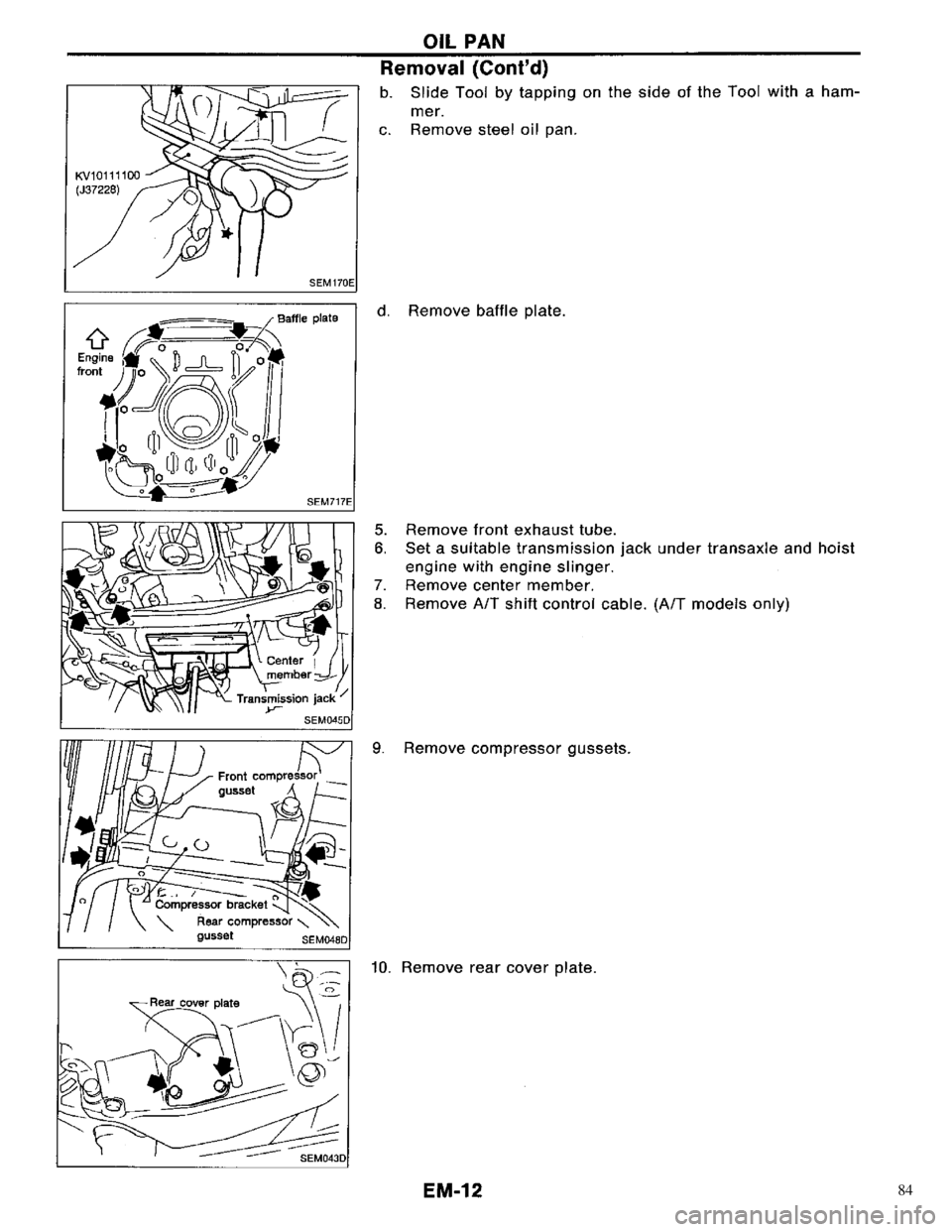 NISSAN PRIMERA 1996  Service Repair Manual 84 