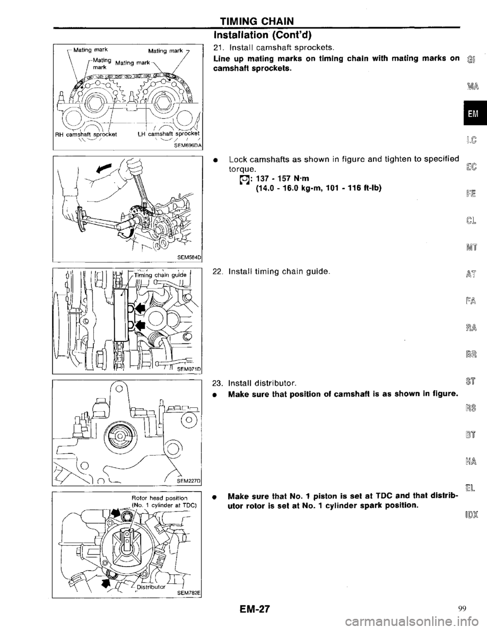 NISSAN PRIMERA 1996  Service Repair Manual 99 
