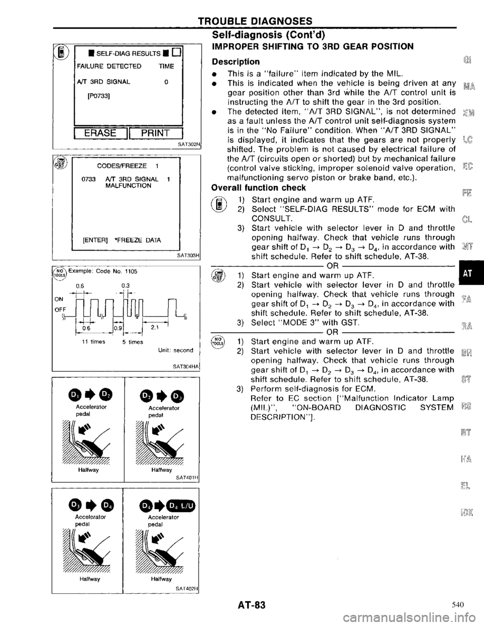 NISSAN PRIMERA 1996  Service Repair Manual 540 