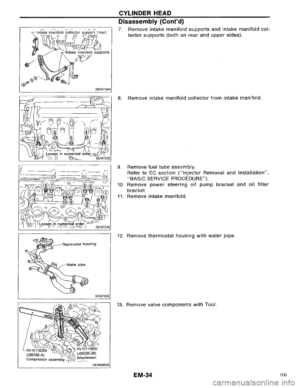 NISSAN PRIMERA 1996  Service Repair Manual 106 