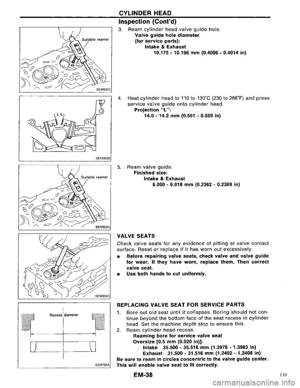 NISSAN PRIMERA 1996  Service Repair Manual 110 