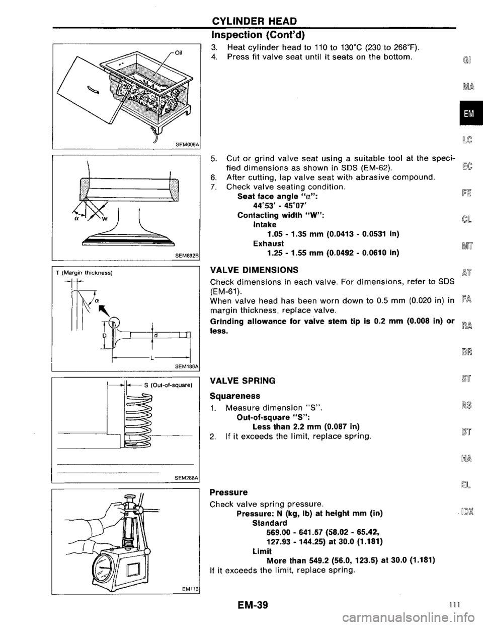NISSAN PRIMERA 1996  Service Repair Manual 111 