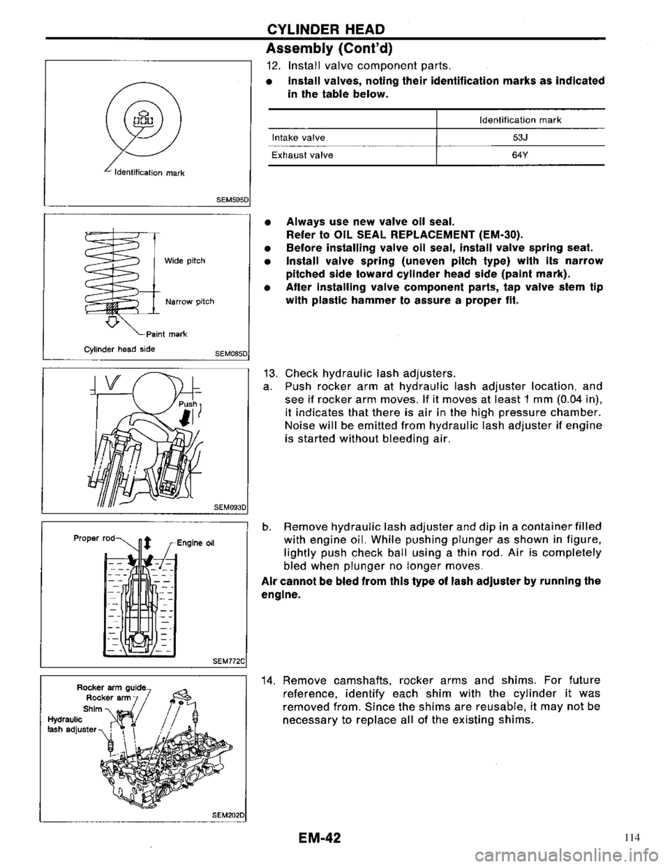 NISSAN PRIMERA 1996  Service Repair Manual 114 