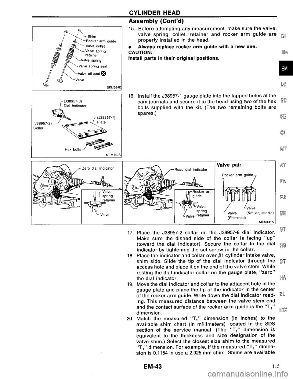 NISSAN PRIMERA 1996  Service Repair Manual 115 
