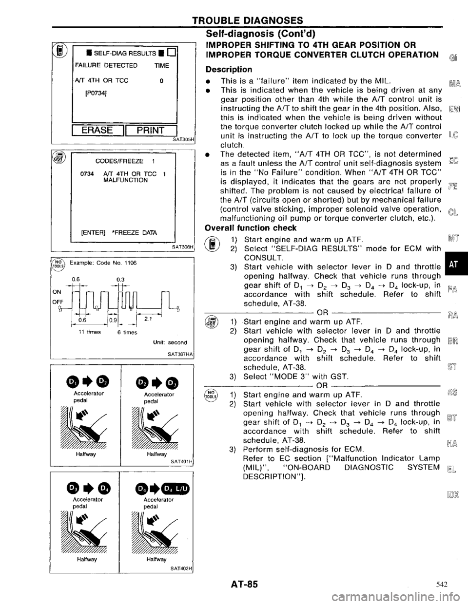 NISSAN PRIMERA 1996  Service Repair Manual 542 