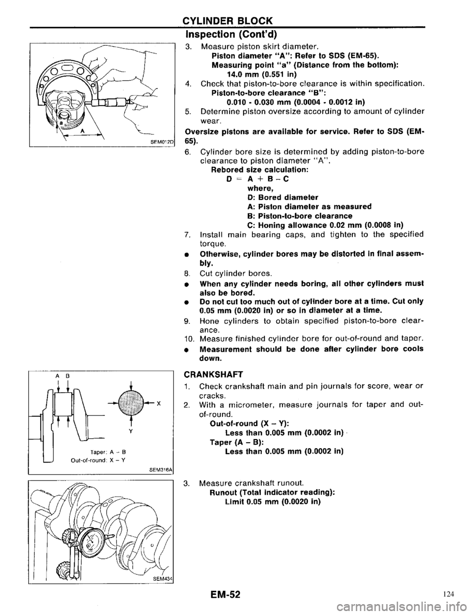 NISSAN PRIMERA 1996  Service Repair Manual 124 