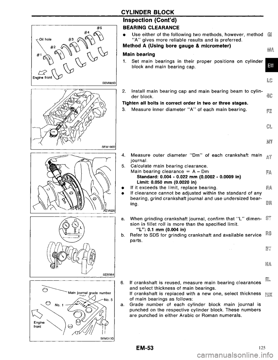 NISSAN PRIMERA 1996  Service Repair Manual 125 