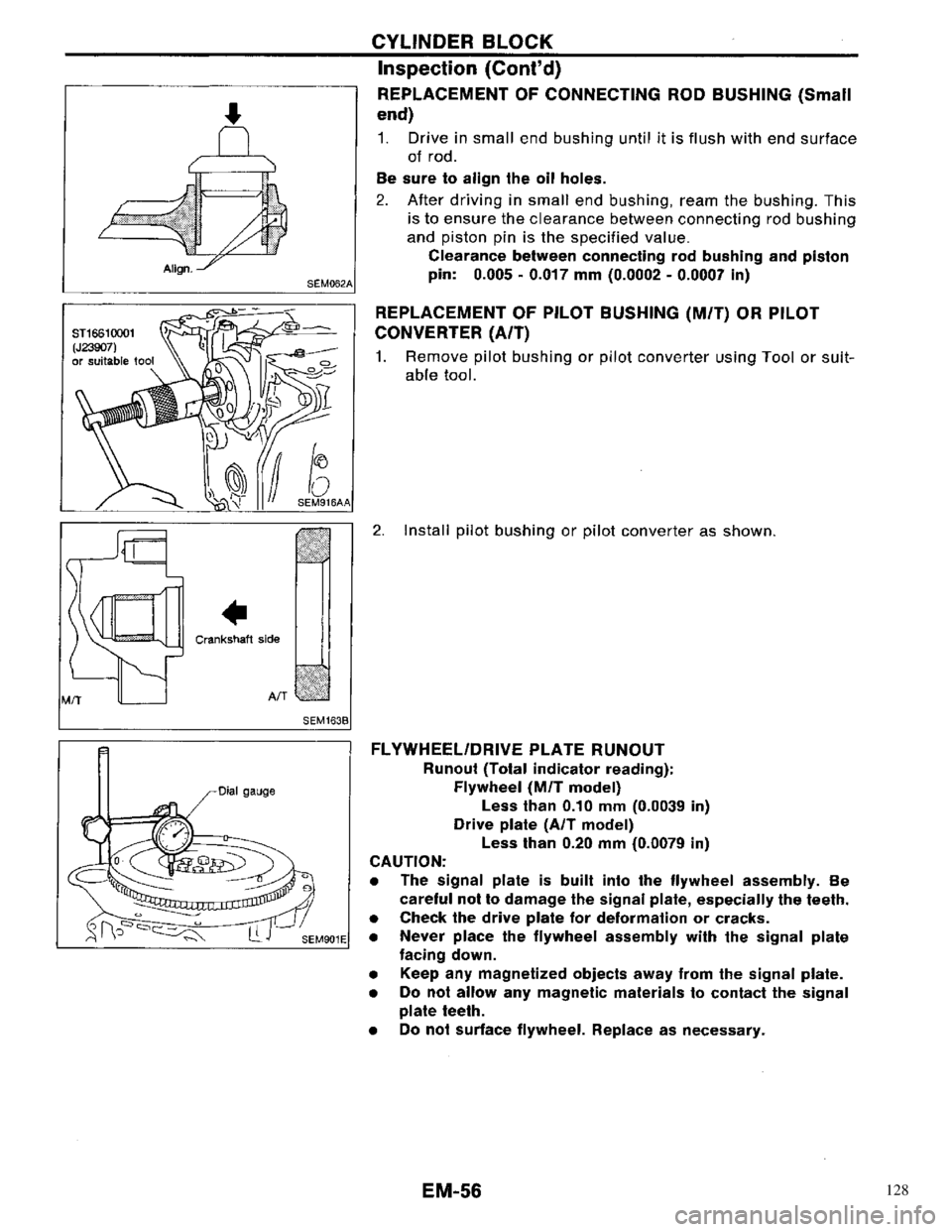 NISSAN PRIMERA 1996  Service Repair Manual 128 