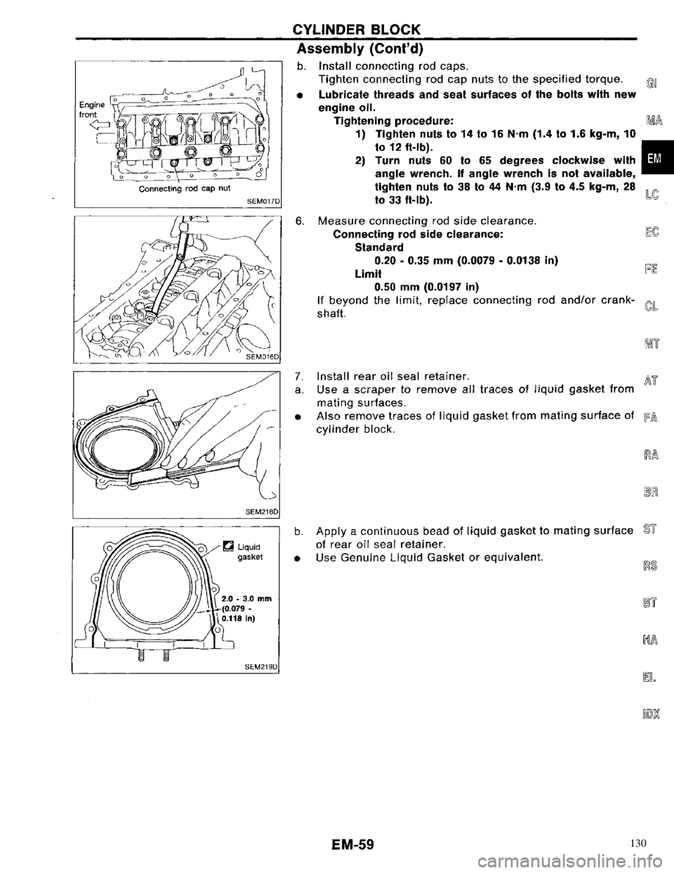 NISSAN PRIMERA 1996  Service Repair Manual 130 