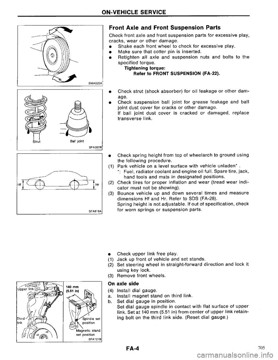 NISSAN PRIMERA 1996  Service Repair Manual 705 