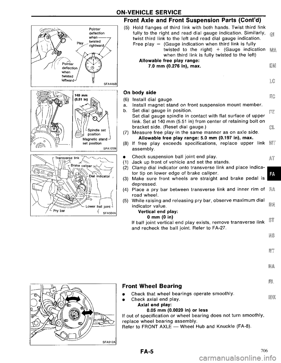 NISSAN PRIMERA 1996  Service Repair Manual 706 