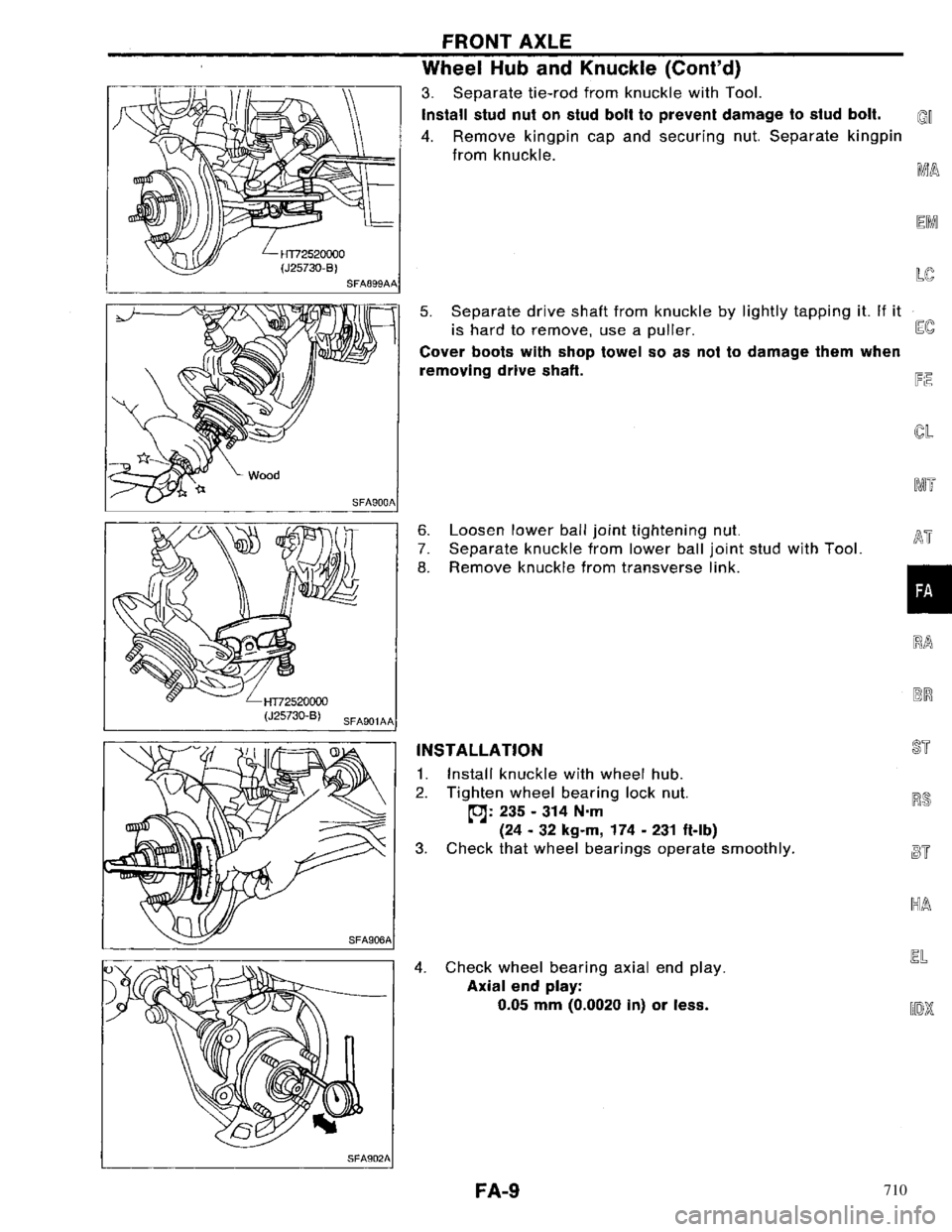 NISSAN PRIMERA 1996  Service Repair Manual 710 