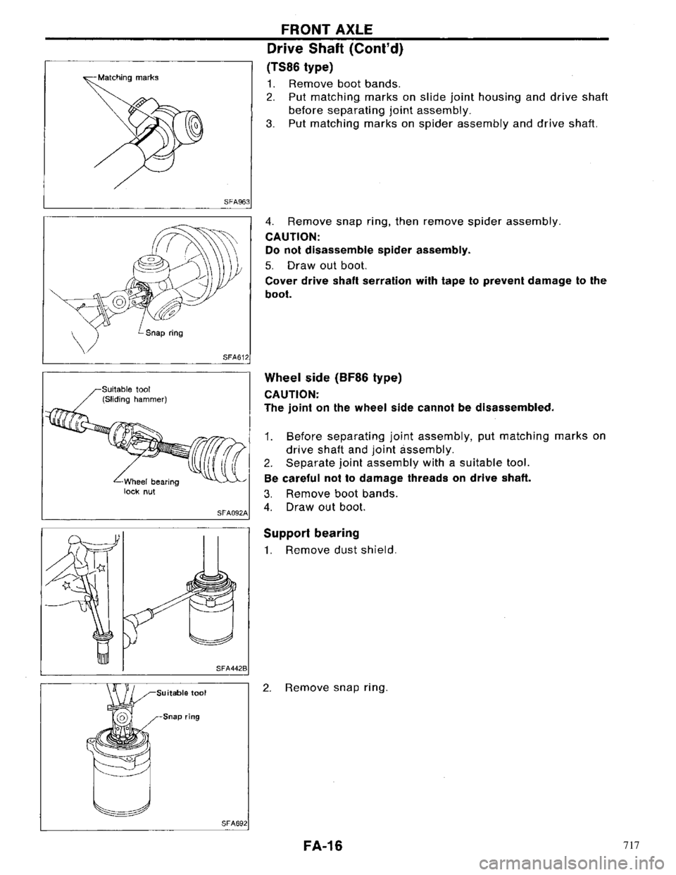 NISSAN PRIMERA 1996  Service Repair Manual 717 
