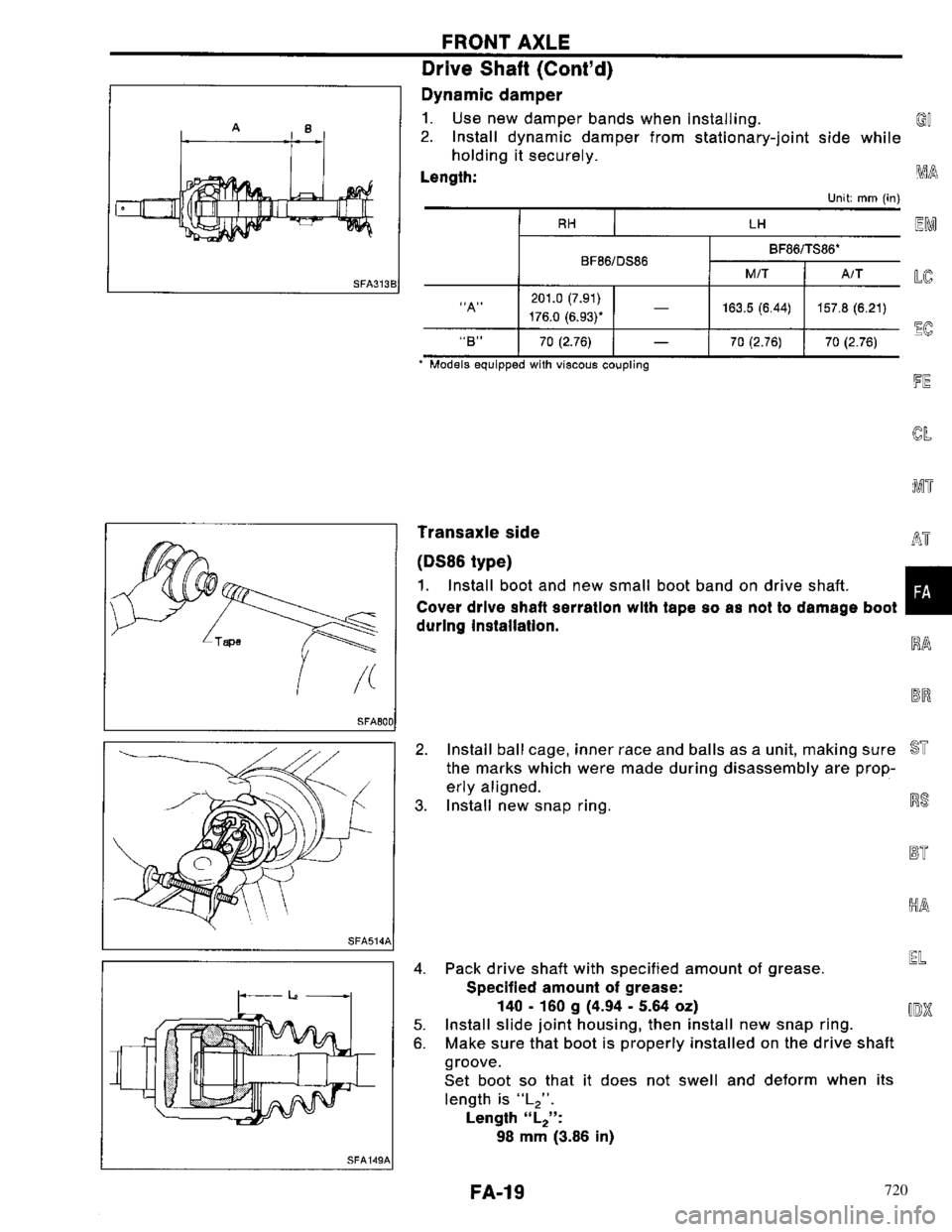 NISSAN PRIMERA 1996  Service Repair Manual 720 