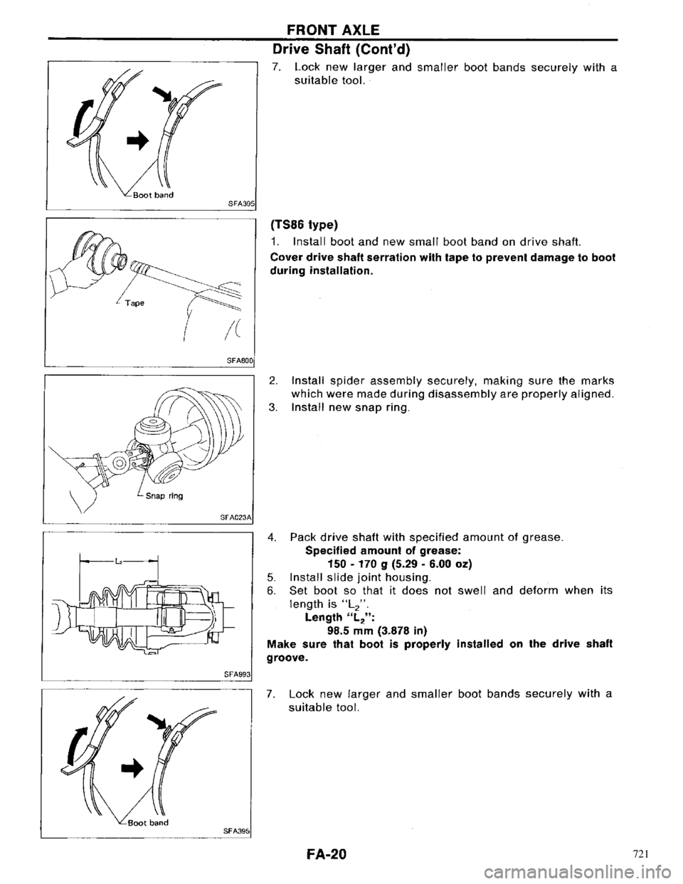 NISSAN PRIMERA 1996  Service Repair Manual 721 