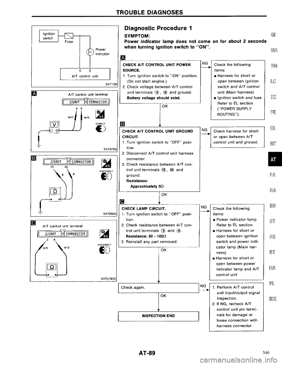 NISSAN PRIMERA 1996  Service Repair Manual 546 