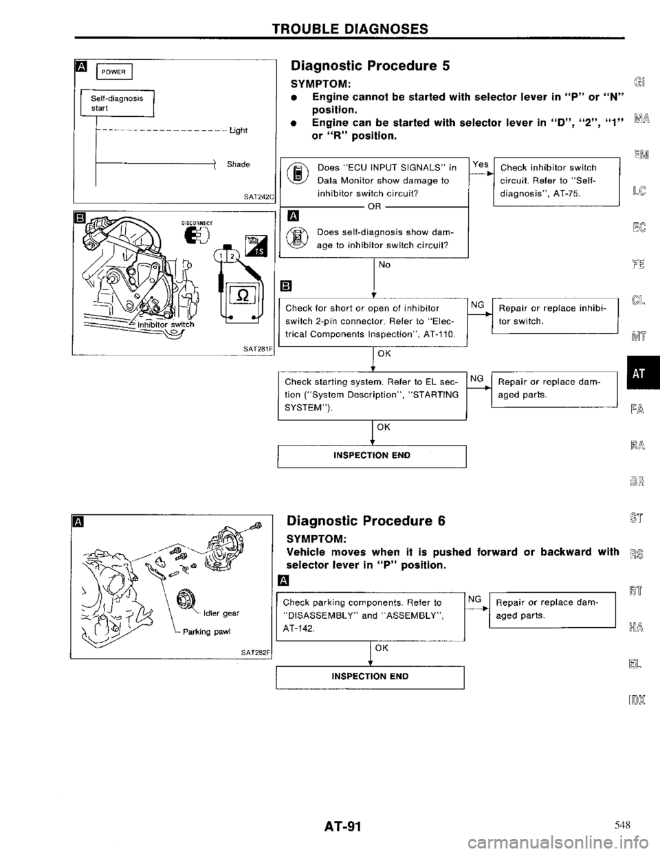 NISSAN PRIMERA 1996  Service Repair Manual 548 