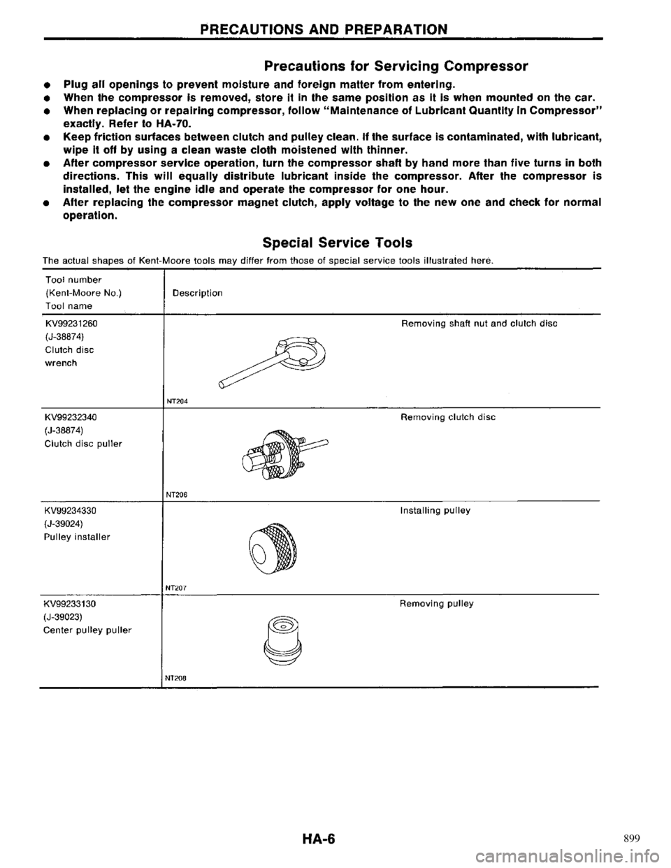 NISSAN PRIMERA 1996  Service Repair Manual 899 