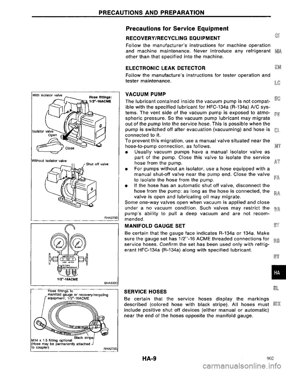 NISSAN PRIMERA 1996  Service Repair Manual 902 