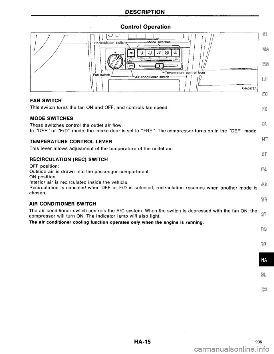 NISSAN PRIMERA 1996  Service Repair Manual 908 