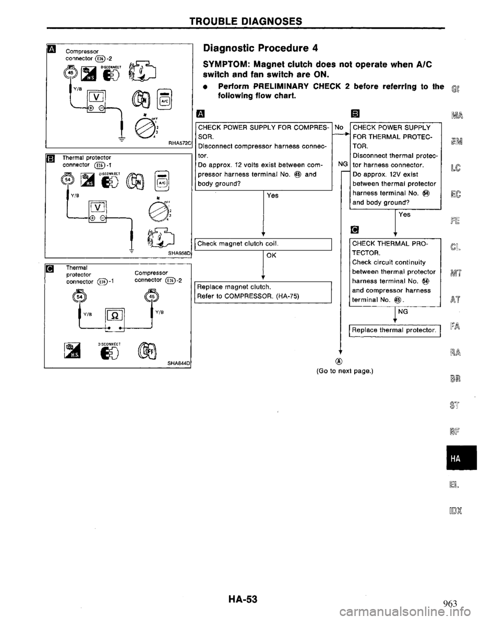 NISSAN PRIMERA 1995  Service Repair Manual 963 