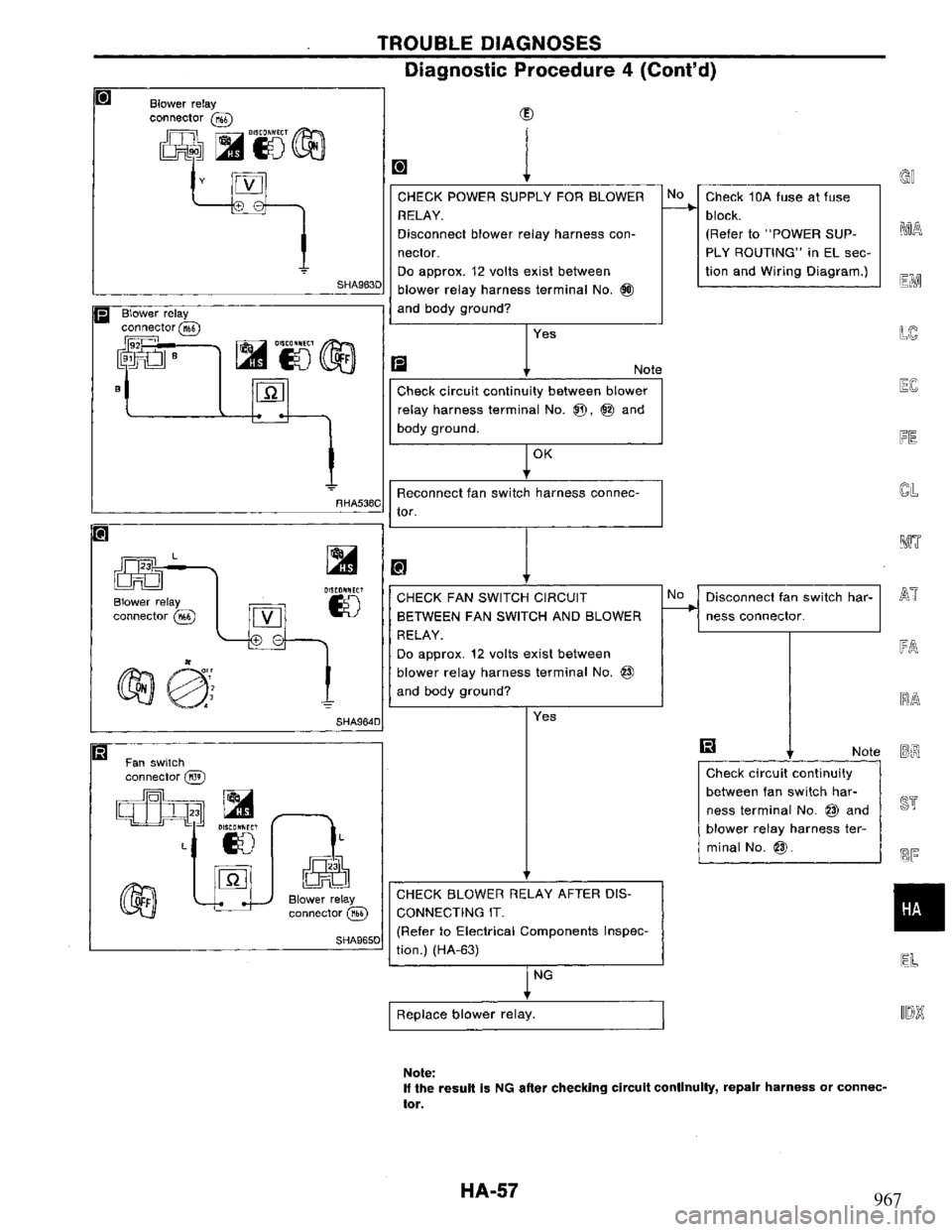 NISSAN PRIMERA 1995  Service Repair Manual 967 