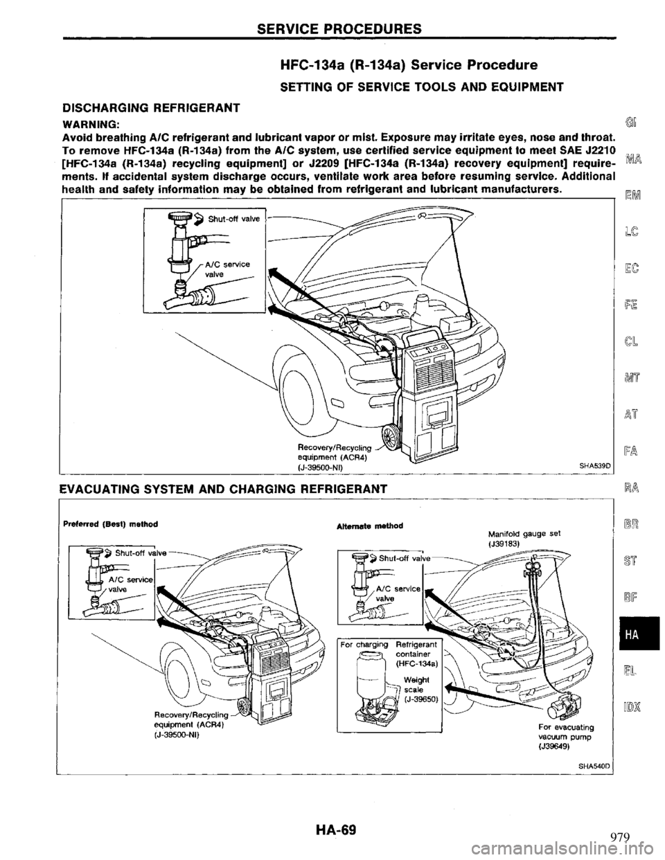 NISSAN PRIMERA 1995  Service Repair Manual 979 