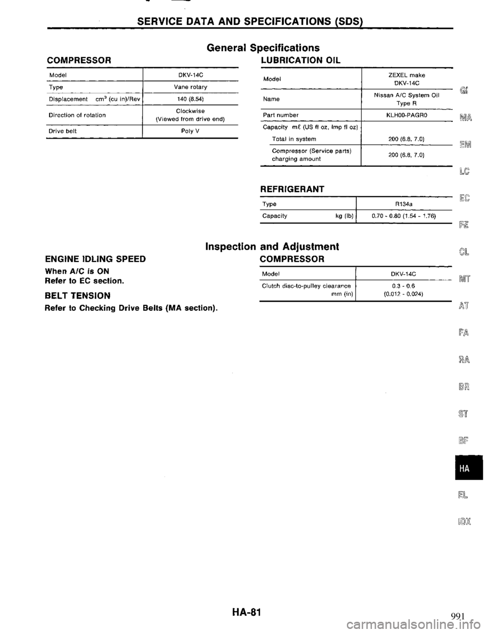 NISSAN PRIMERA 1995  Service Repair Manual 991 